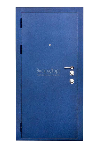 Противопожарная уличная дверь металлическая утепленная EIW 60 синяя глухая однопольная в Ногинске  купить